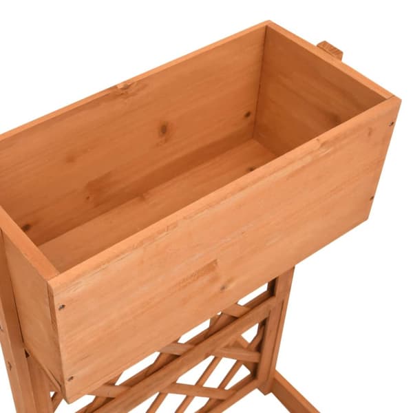 vidaXL plantekasse med espalier 45x30x74 cm massivt fyrretræ orange - Plantekrukker