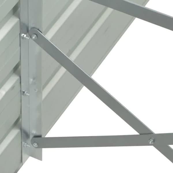vidaXL Odlingslåda upphöjd galvaniserat stål 400x80x45 cm grön -  Krukor & odlingslådor