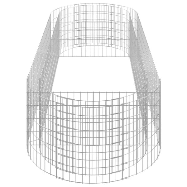 vidaXL gabion-højbed 300x100x50 cm galvaniseret jern -  Plantekrukker