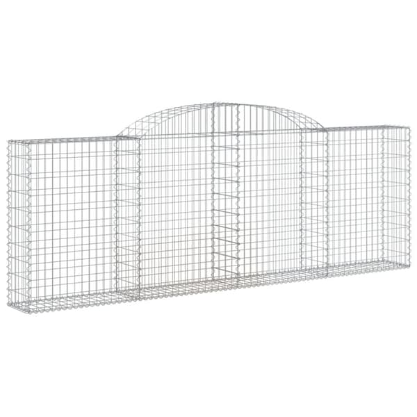 vidaXL Gabioner bågformade 2 st 300x30x100/120 cm galvaniserat järn -  Krukor & odlingslådor