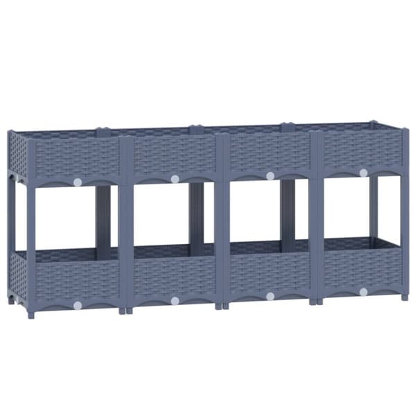 vidaXL højbed 160x40x71 cm polypropylen - Plantekrukker