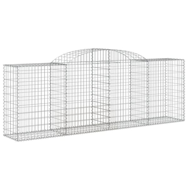 vidaXL buede gabionkurve 2 stk. 300x50x100/120 cm galvaniseret jern -  Plantekrukker