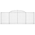 Miniatyrbillede 5 af 7: vidaXL buede gabionkurve 2 stk. 300x50x100/120 cm galvaniseret jern -  Plantekrukker