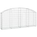 Miniatyrbillede 3 af 6: vidaXL buet gabionkurv 200x30x80/100 cm galvaniseret jern -  Plantekrukker