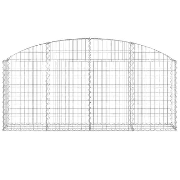 vidaXL buet gabionkurv 200x30x80/100 cm galvaniseret jern -  Plantekrukker