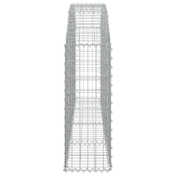 vidaXL buet gabionkurv 200x30x80/100 cm galvaniseret jern -  Plantekrukker