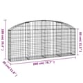 Miniatyrbillede 6 af 6: vidaXL buet gabionkurv 200x30x80/100 cm galvaniseret jern -  Plantekrukker