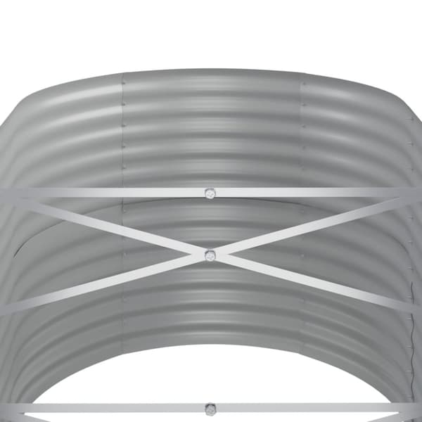 vidaXL plantekasse 440x80x68 cm pulverlakeret stål grå -  Plantekrukker