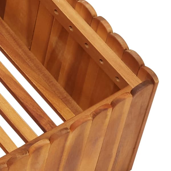 vidaXL Korotettu kukkalaatikko 100x100x25 cm täysi akaasiapuu - Kukkaruukut & istutuslaatikot