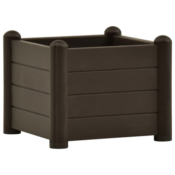 vidaXL højbed 43x43x35 cm PP mokkafarvet -  Plantekrukker