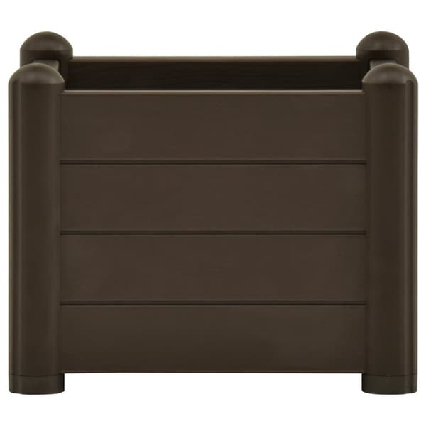 vidaXL højbed 43x43x35 cm PP mokkafarvet -  Plantekrukker