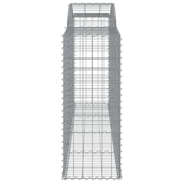 vidaXL Kaareva kivikori 300x50x120/140 cm galvanoitu rauta -  Kukkaruukut & istutuslaatikot