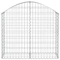 Pikkukuva 4 / 6: vidaXL Kaareva kivikori 100x30x80/100 cm galvanoitu rauta -  Kukkaruukut & istutuslaatikot