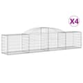 Miniatyrbillede 3 af 7: vidaXL buede gabionkurve 4 stk. 300x50x60/80 cm galvaniseret jern -  Plantekrukker