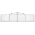 Miniatyrbillede 5 af 7: vidaXL buede gabionkurve 4 stk. 300x50x60/80 cm galvaniseret jern -  Plantekrukker