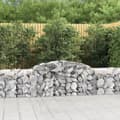 Miniatyrbillede 1 af 7: vidaXL buede gabionkurve 4 stk. 300x50x60/80 cm galvaniseret jern -  Plantekrukker