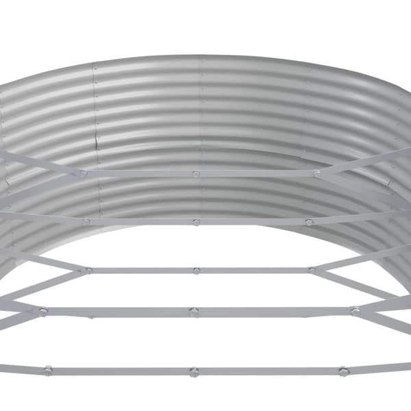 vidaXL Korotettu kukkalaatikko jauhemaalattu teräs 544x100x36cm antr. -  Kukkaruukut & istutuslaatikot
