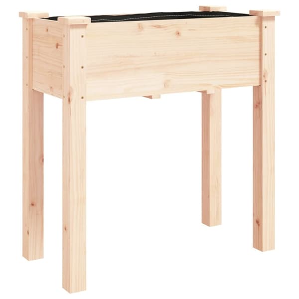 vidaXL Odlingslåda med foder 71x37x76 cm massivt granträ -  Krukor & odlingslådor