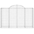 Miniatyrbillede 5 af 7: vidaXL buede gabionkurve 4 stk. 200x50x120/140 cm galvaniseret jern -  Plantekrukker