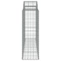 Miniatyrbillede 6 af 7: vidaXL buede gabionkurve 4 stk. 200x50x120/140 cm galvaniseret jern -  Plantekrukker
