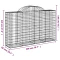 Miniatyrbillede 7 af 7: vidaXL buede gabionkurve 4 stk. 200x50x120/140 cm galvaniseret jern -  Plantekrukker
