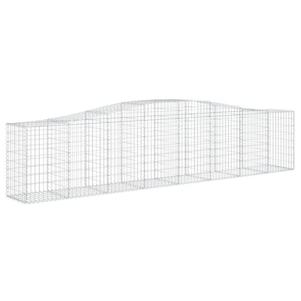 vidaXL buede gabionkurve 2 stk. 400x50x80/100 cm galvaniseret jern -  Plantekrukker