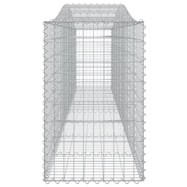 vidaXL buede gabionkurve 2 stk. 400x50x80/100 cm galvaniseret jern -  Plantekrukker