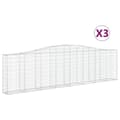Miniatyrbillede 3 af 7: vidaXL buede gabionkurve 3 stk. 400x30x100/120 cm galvaniseret jern -  Plantekrukker