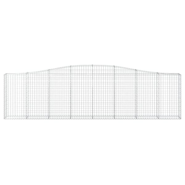 vidaXL buede gabionkurve 3 stk. 400x30x100/120 cm galvaniseret jern -  Plantekrukker