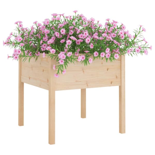 vidaXL Odlingslådor 2 st 70x70x70 cm massiv furu - Krukor & odlingslådor
