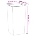 Miniatyrbillede 8 af 8: vidaXL plantekrukke 11/26,5 l udtagelig indsats PP betonlook antracit -  Plantekrukker
