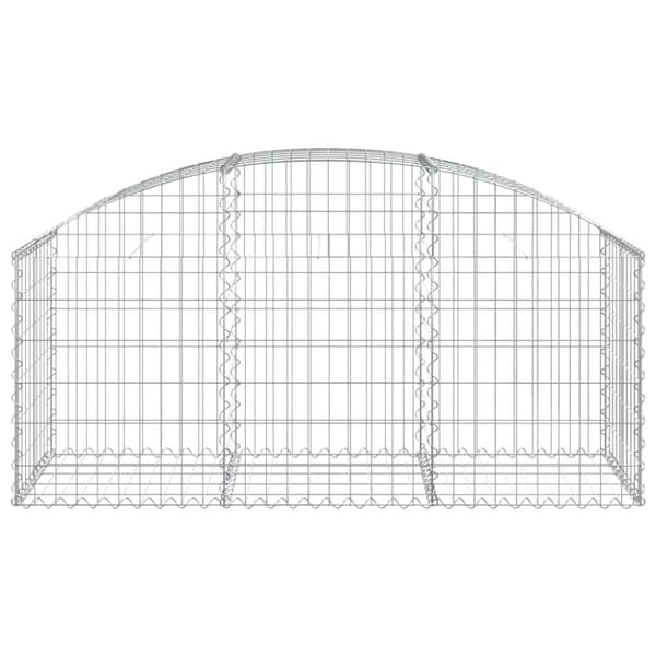 vidaXL Kaareva kivikori 150x50x60/80 cm galvanoitu rauta -  Kukkaruukut & istutuslaatikot