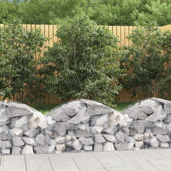 vidaXL buet gabionkurv 100x50x40/60 cm galvaniseret jern -  Plantekrukker
