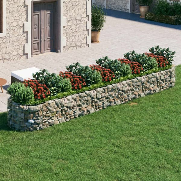 vidaXL gabion-højbed 500x100x50 cm galvaniseret jern -  Plantekrukker