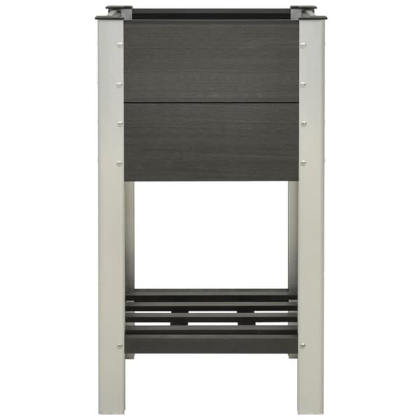 vidaXL højbed med hylde 50x50x90 cm WPC grå -  Plantekrukker