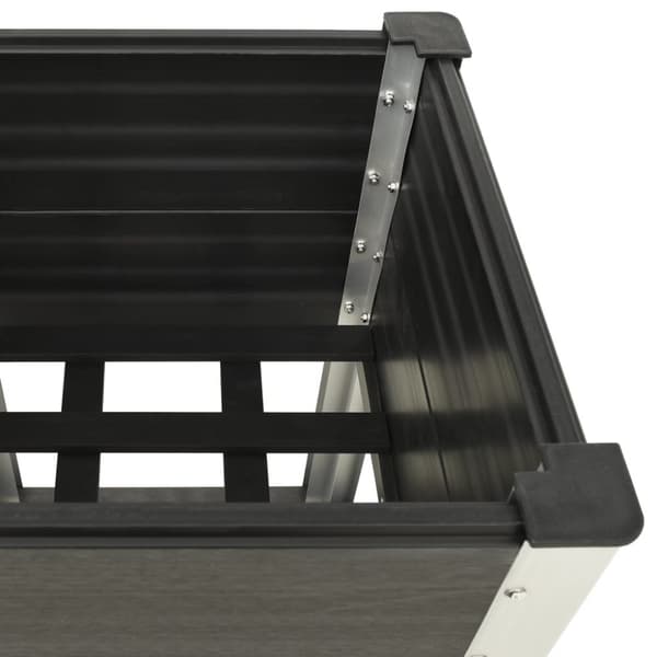 vidaXL højbed med hylde 50x50x90 cm WPC grå -  Plantekrukker
