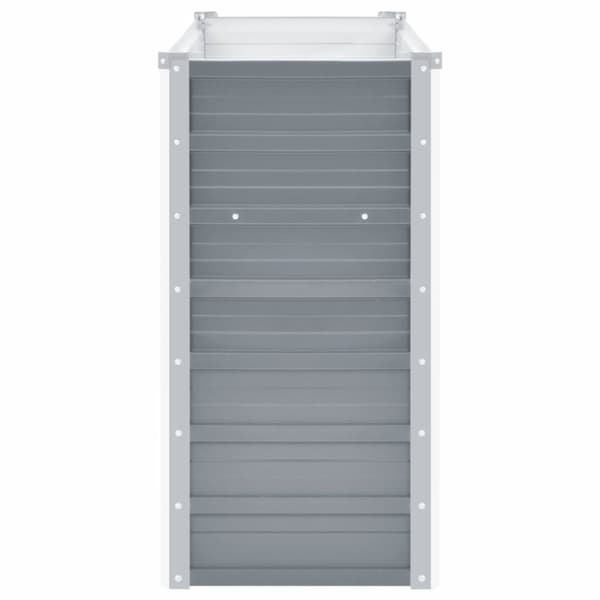 vidaXL Odlingslåda upphöjd galvaniserat stål 160x40x77 cm grå - Krukor & odlingslådor