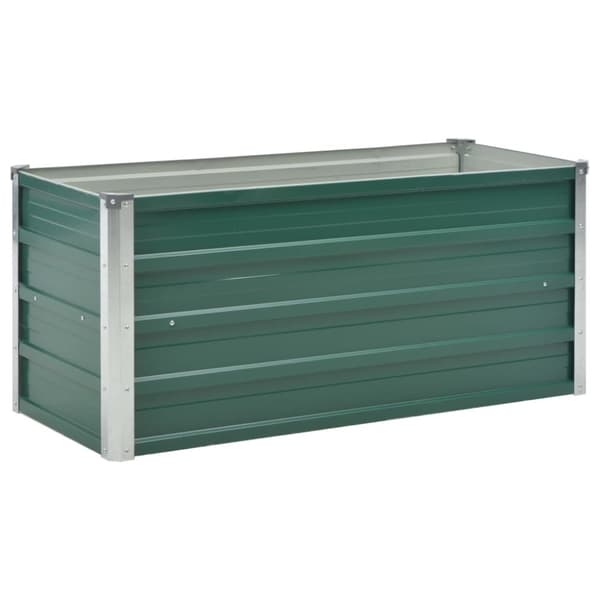 vidaXL forhøjet plantekasse 100x40x45 cm galvaniseret stål grøn -  Plantekrukker