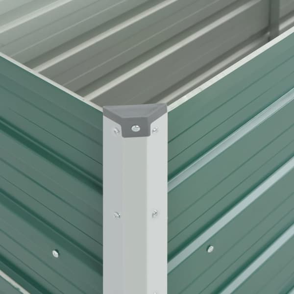 vidaXL forhøjet plantekasse 100x40x45 cm galvaniseret stål grøn -  Plantekrukker