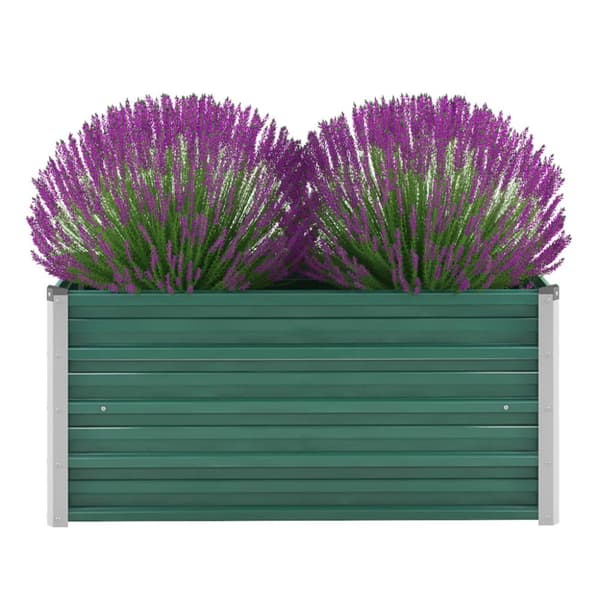 vidaXL forhøjet plantekasse 100x40x45 cm galvaniseret stål grøn -  Plantekrukker