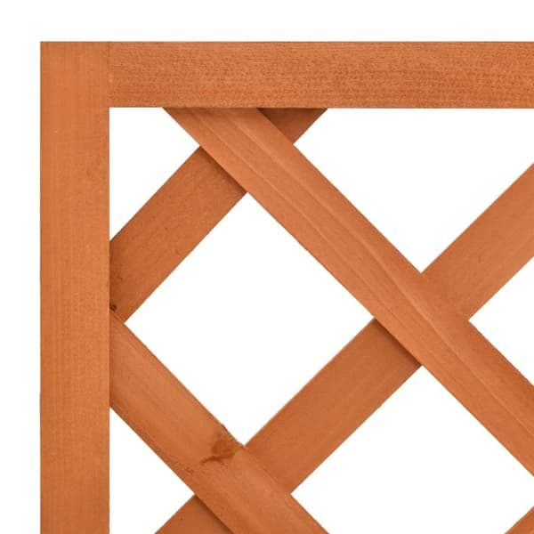 vidaXL Odlingslåda med spaljé orange 50x25x90 cm massivt granträ -  Krukor & odlingslådor