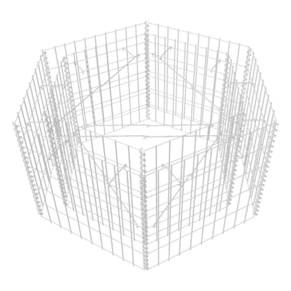 vidaXL sekskantet gabion-højbed 100x90x50 cm - Plantekrukker