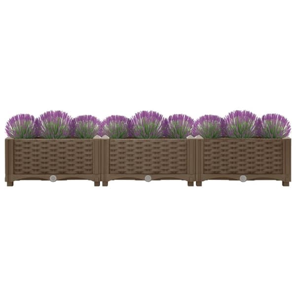 vidaXL Upphöjd odlingslåda 120x40x23 cm polypropen -  Krukor & odlingslådor