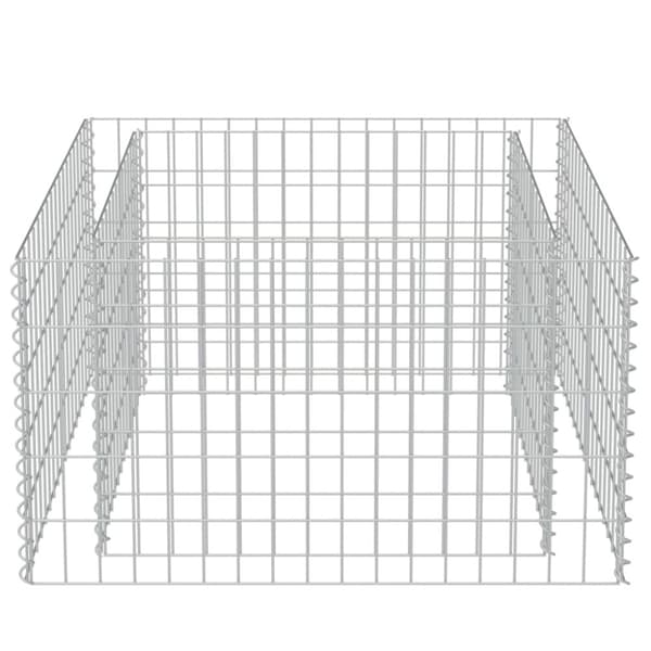 vidaXL Planteringsgabion upphöjd galvaniserat stål 90x90x50 cm -  Krukor & odlingslådor