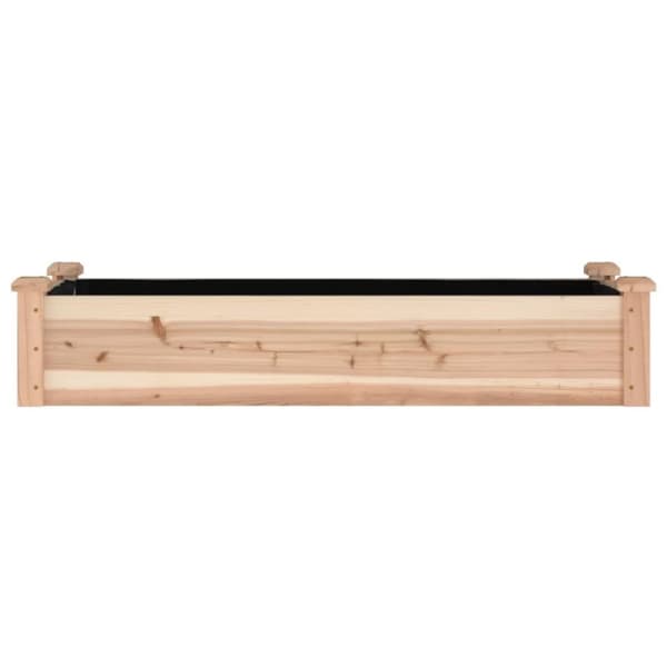 vidaXL højbed med foring 120x45x25 cm massivt fyrretræ - Plantekrukker