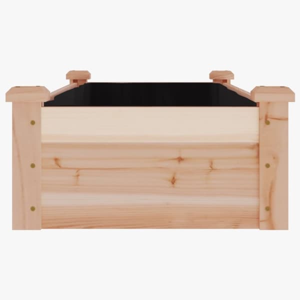 vidaXL højbed med foring 120x45x25 cm massivt fyrretræ - Plantekrukker