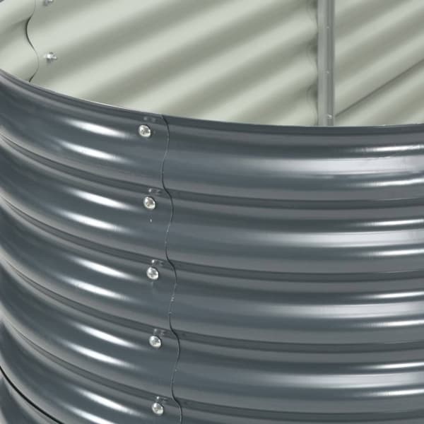 vidaXL forhøjet plantekasse 400x80x81 cm galvaniseret stål grå -  Plantekrukker