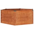 Pikkukuva 3 / 8: vidaXL Korotettu kukkalaatikko ruoste 129x129x45 cm Corten teräs -  Kukkaruukut & istutuslaatikot