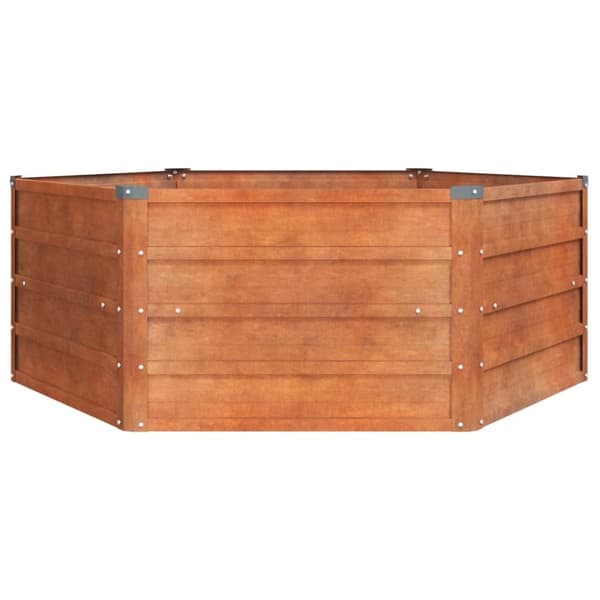 vidaXL Korotettu kukkalaatikko ruoste 129x129x45 cm Corten teräs -  Kukkaruukut & istutuslaatikot