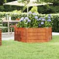 Pikkukuva 2 / 8: vidaXL Korotettu kukkalaatikko ruoste 129x129x45 cm Corten teräs -  Kukkaruukut & istutuslaatikot